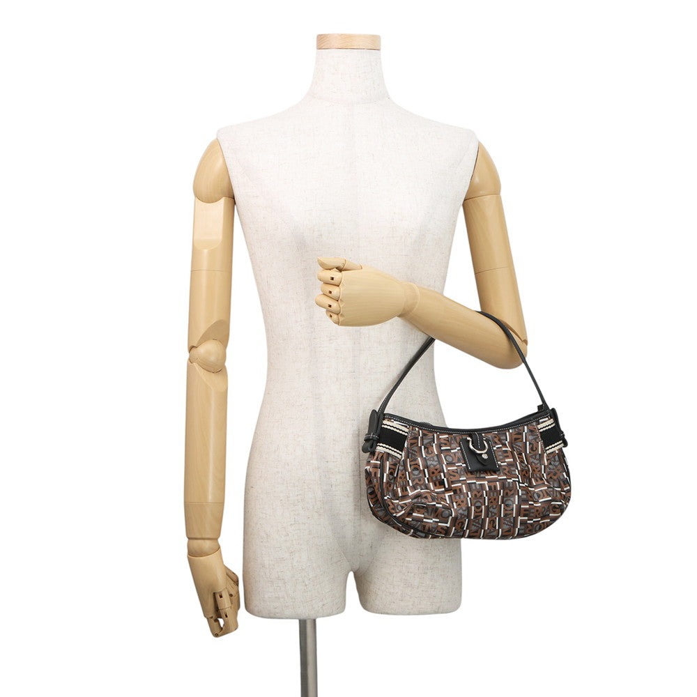 Ferragamo Gancini Handbag Brown21A507 PVC Leather