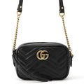 GUCCI GG Marmont Shoulder Bag Black634785 525040 Leather