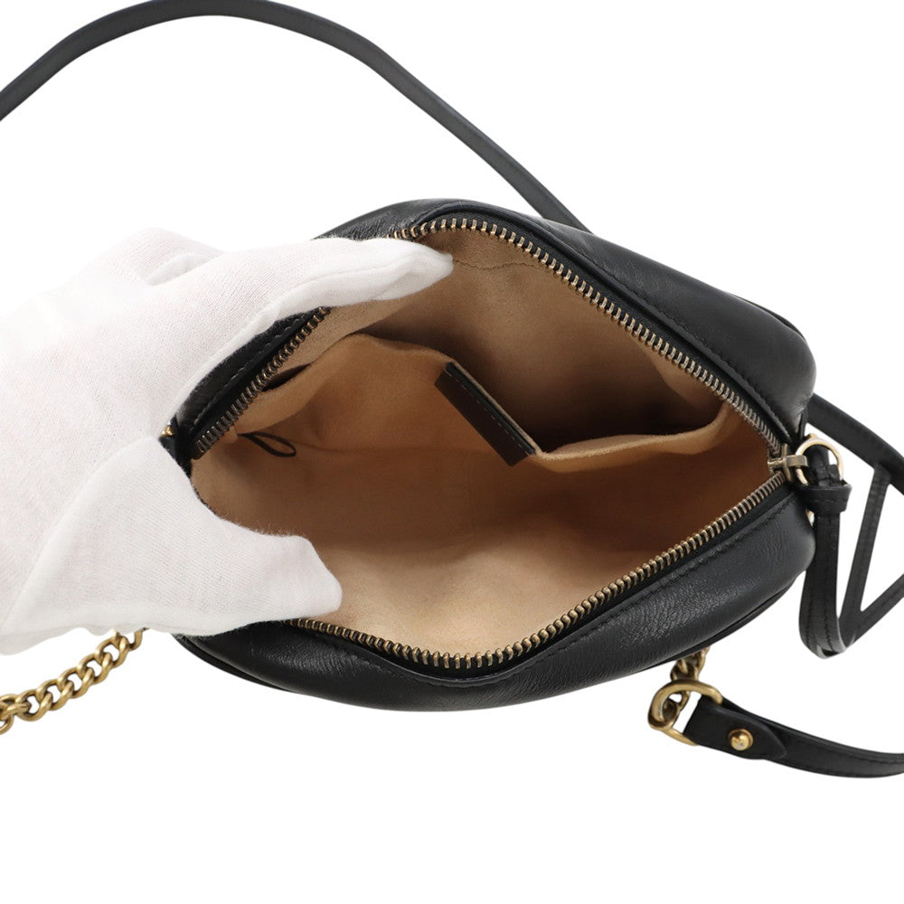GUCCI GG Marmont Shoulder Bag Black634785 525040 Leather