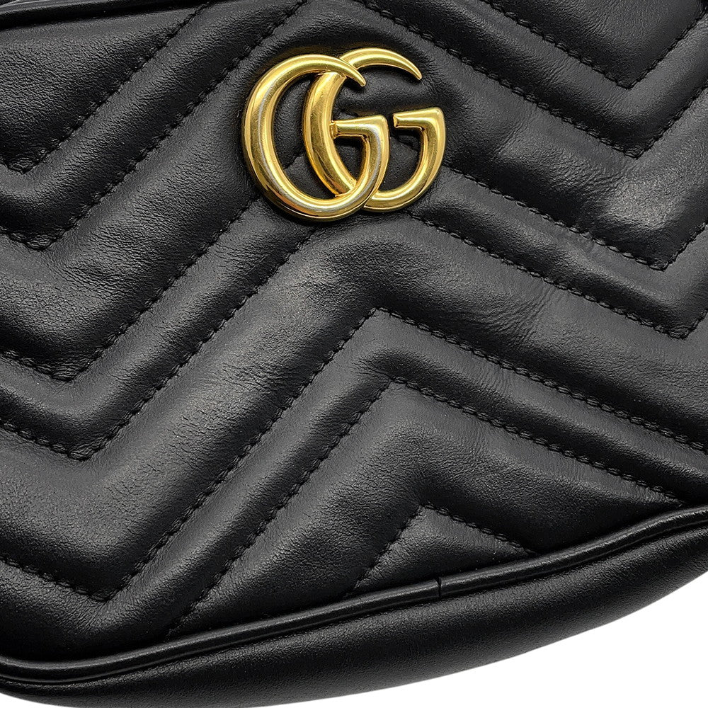 GUCCI GG Marmont Shoulder Bag Black634785 525040 Leather