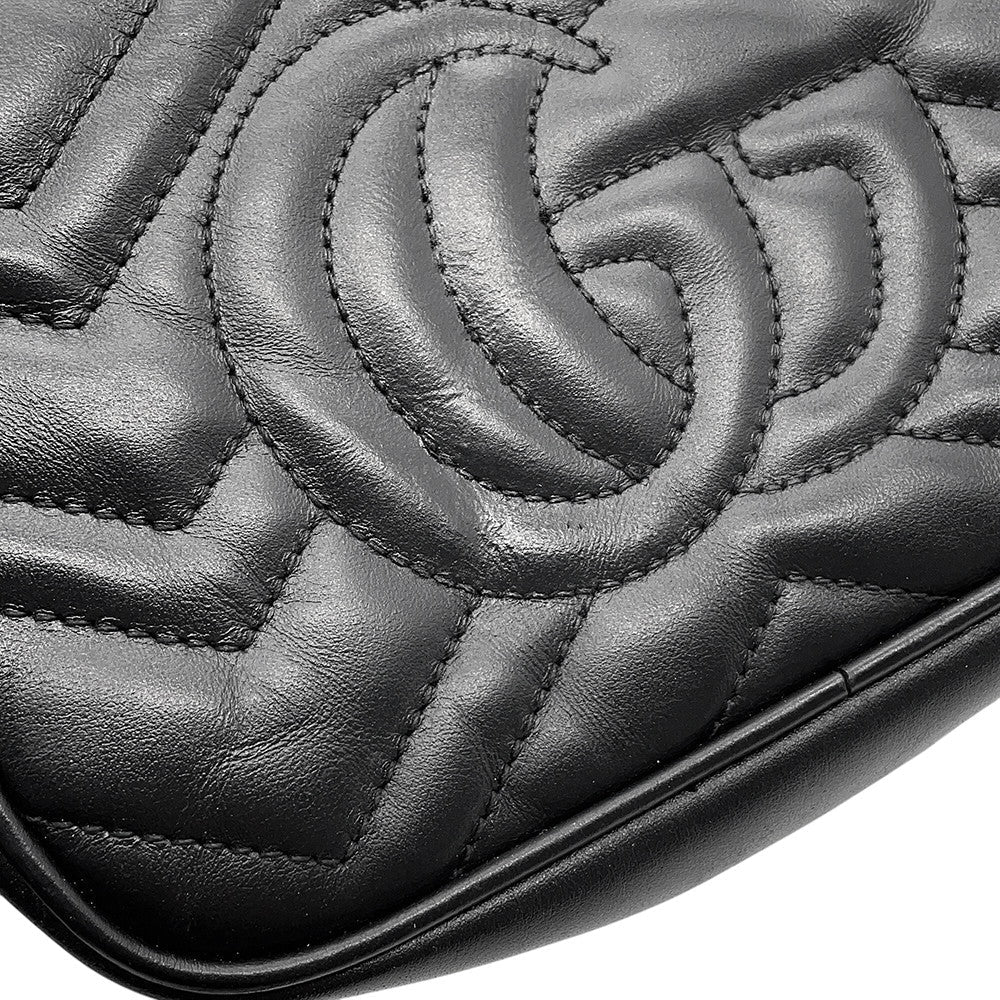 GUCCI GG Marmont Shoulder Bag Black634785 525040 Leather
