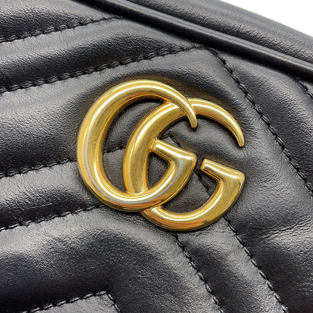 GUCCI GG Marmont Shoulder Bag Black634785 525040 Leather