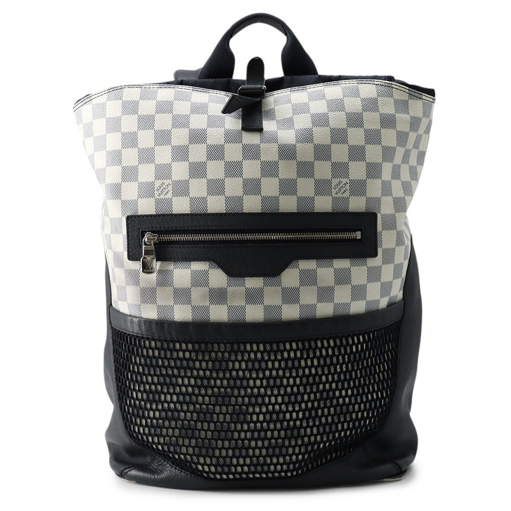 LOUIS VUITTON Match Point Backpack White/NavyN40018 Damier Coastline