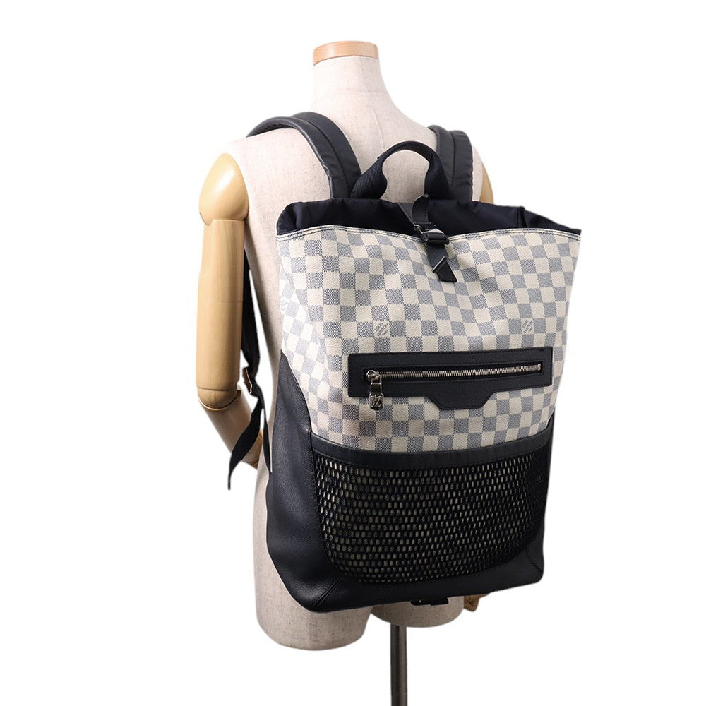 LOUIS VUITTON Match Point Backpack White/NavyN40018 Damier Coastline