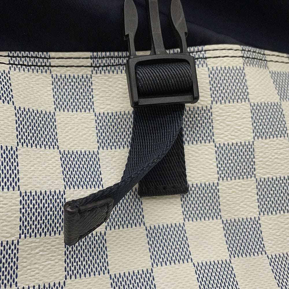 LOUIS VUITTON Match Point Backpack White/NavyN40018 Damier Coastline