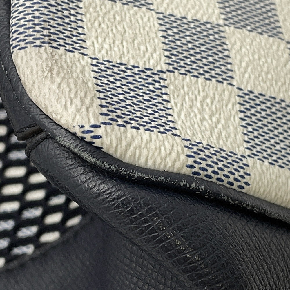 LOUIS VUITTON Match Point Backpack White/NavyN40018 Damier Coastline