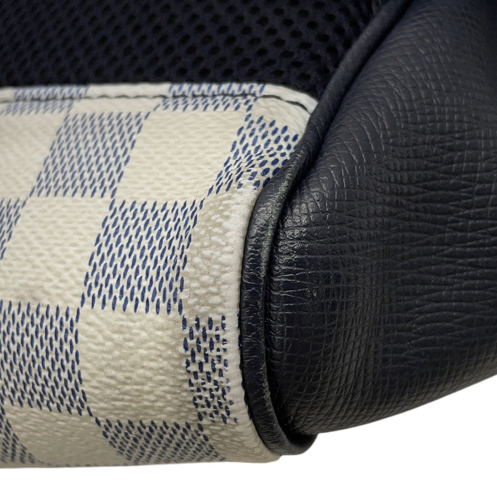 LOUIS VUITTON Match Point Backpack White/NavyN40018 Damier Coastline