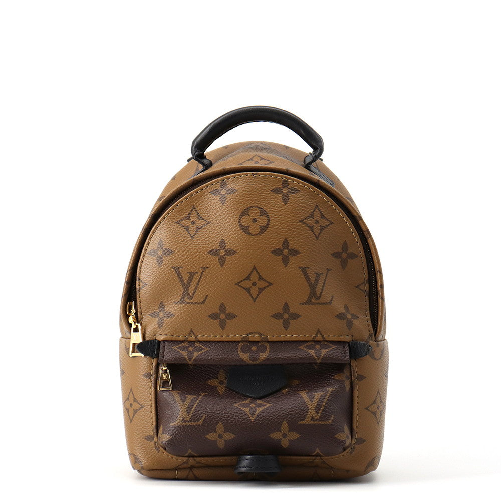 LOUIS VUITTON Palm Springs Backpack Noir/BrownM44872 Monogram Monogram Reverse Canvas Size MINI