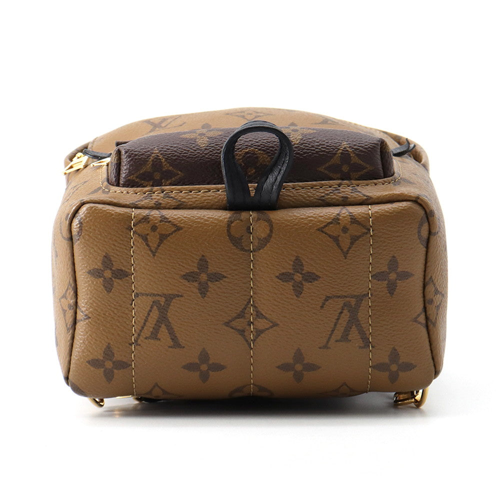 LOUIS VUITTON Palm Springs Backpack Noir/BrownM44872 Monogram Monogram Reverse Canvas Size MINI