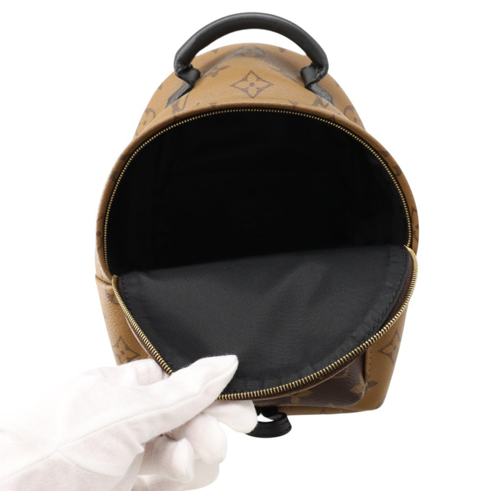LOUIS VUITTON Palm Springs Backpack Noir/BrownM44872 Monogram Monogram Reverse Canvas Size MINI