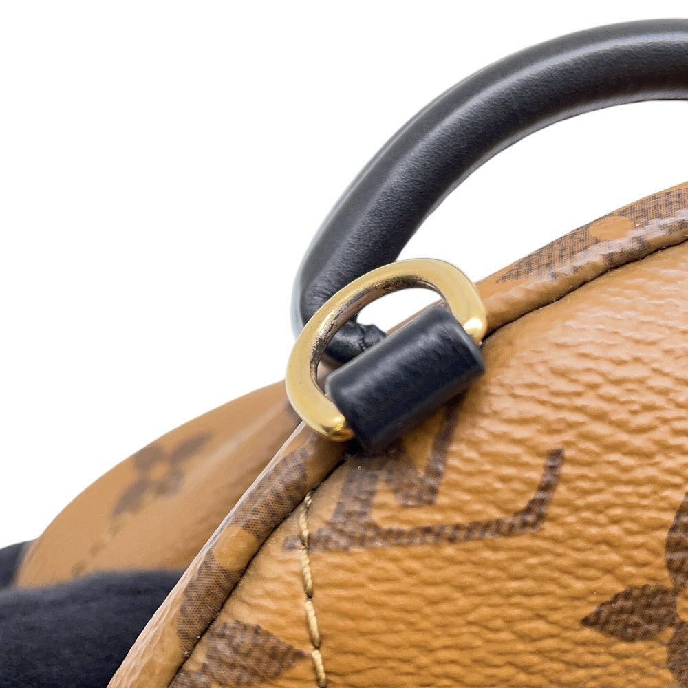 LOUIS VUITTON Palm Springs Backpack Noir/BrownM44872 Monogram Monogram Reverse Canvas Size MINI