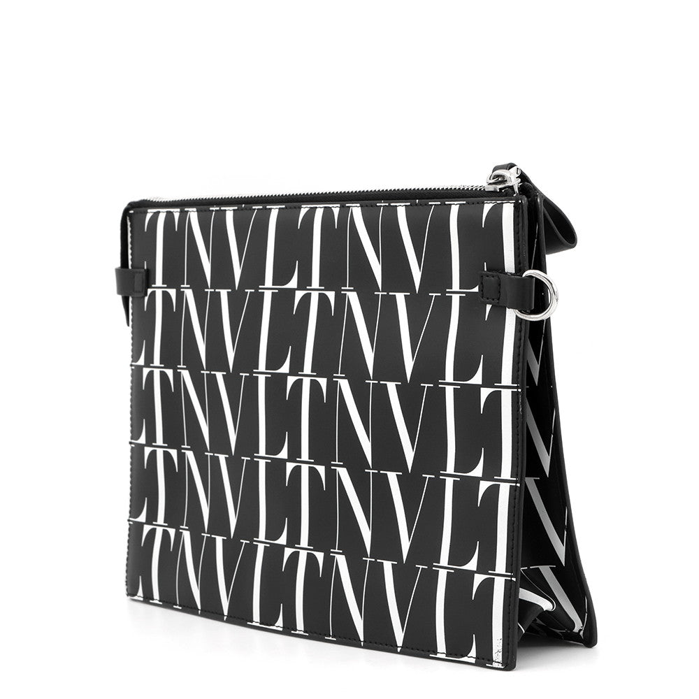 Valentino Garavani VLTN Logo Times Clutch Bag Black/WhiteWY2P0P09GTC_0NI Leather