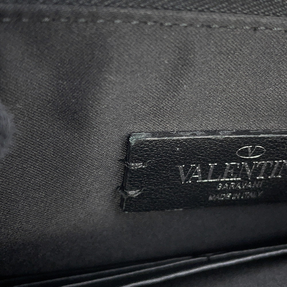Valentino Garavani VLTN Logo Times Clutch Bag Black/WhiteWY2P0P09GTC_0NI Leather
