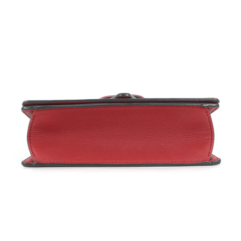 LOEWE Barcelona Shoulder Bag Red302.74NP39 Leather