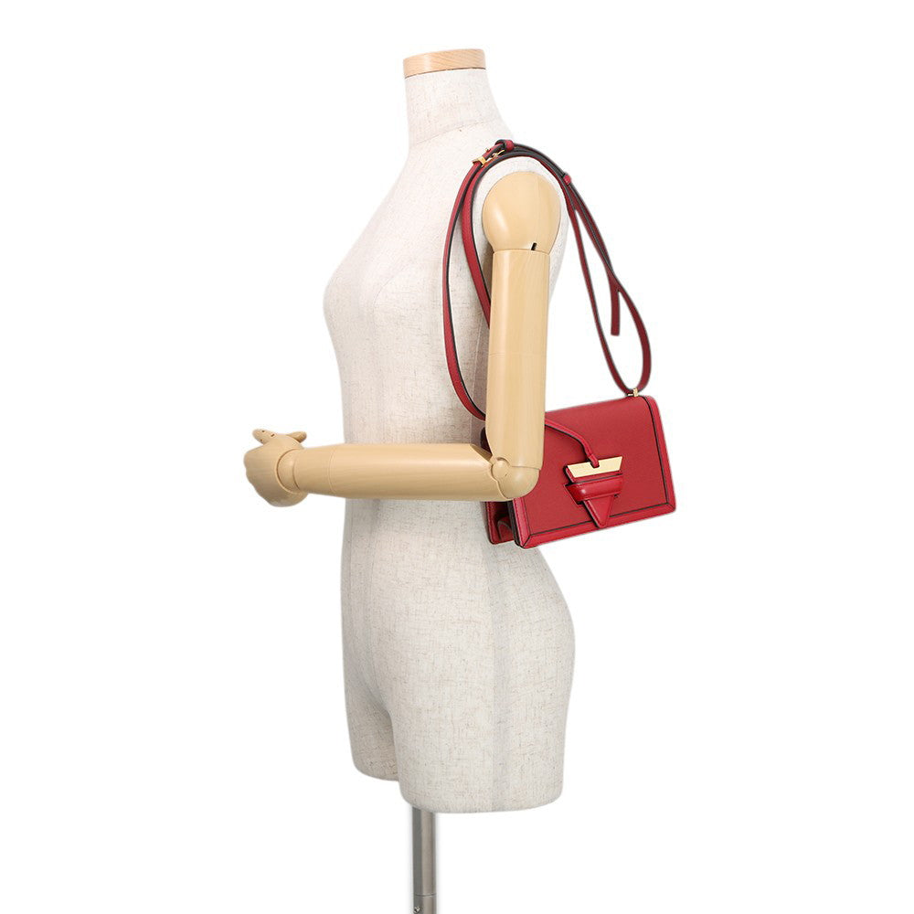LOEWE Barcelona Shoulder Bag Red302.74NP39 Leather