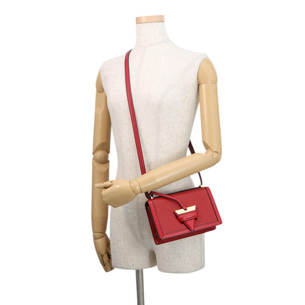 LOEWE Barcelona Shoulder Bag Red302.74NP39 Leather
