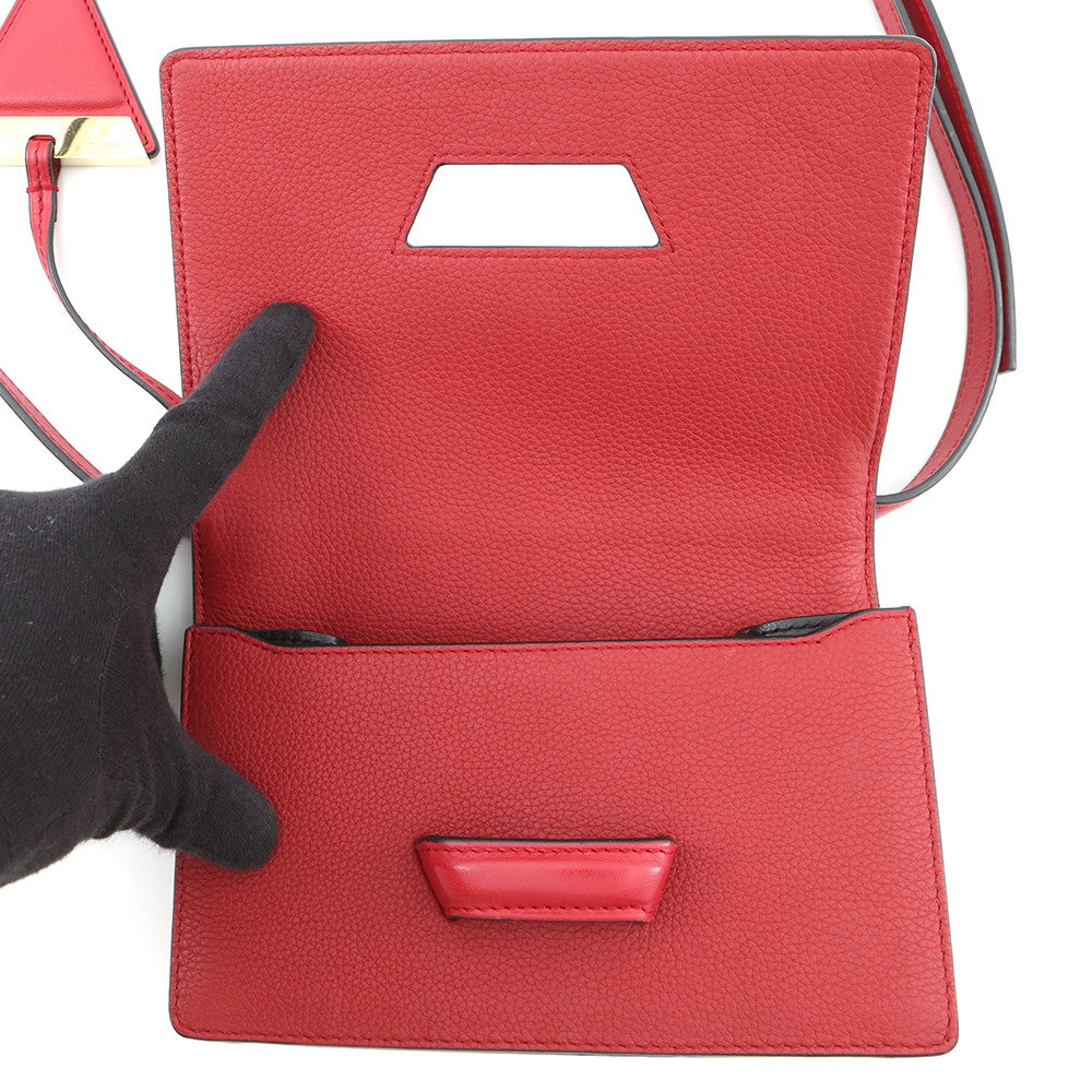 LOEWE Barcelona Shoulder Bag Red302.74NP39 Leather