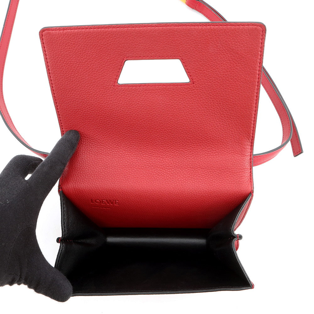 LOEWE Barcelona Shoulder Bag Red302.74NP39 Leather