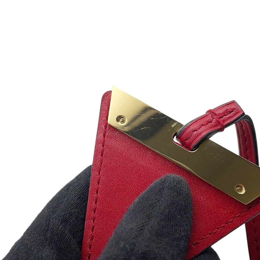 LOEWE Barcelona Shoulder Bag Red302.74NP39 Leather