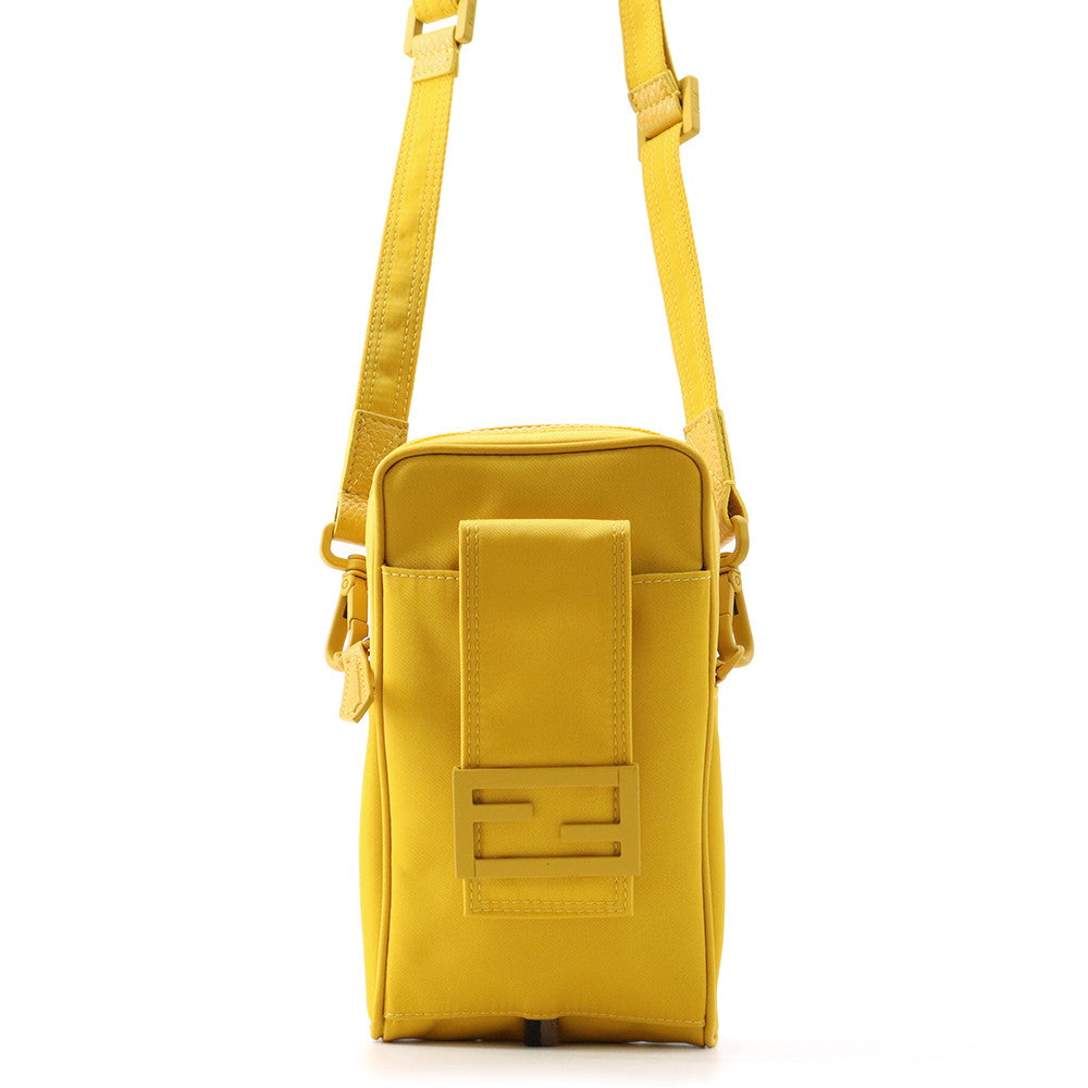 FENDI Bucket Shoulder Bag Yellow7AS056 AG0P Nylon Leather