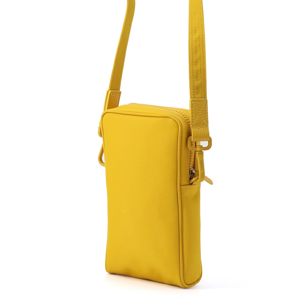 FENDI Bucket Shoulder Bag Yellow7AS056 AG0P Nylon Leather