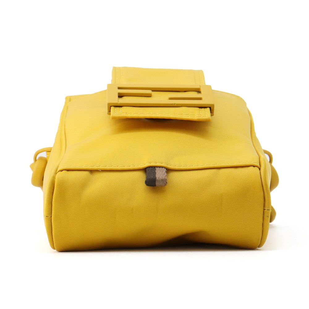 FENDI Bucket Shoulder Bag Yellow7AS056 AG0P Nylon Leather