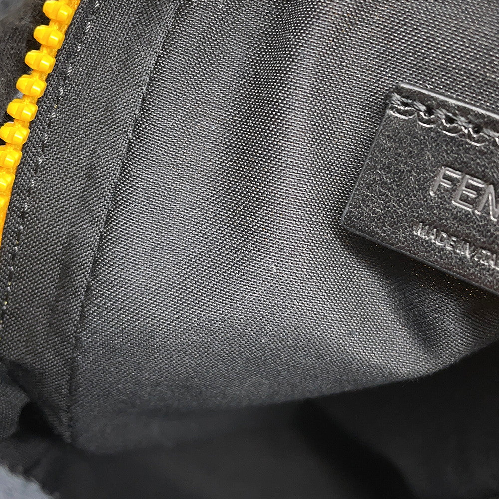 FENDI Bucket Shoulder Bag Yellow7AS056 AG0P Nylon Leather