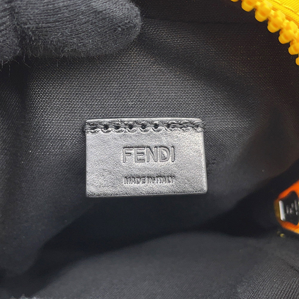 FENDI Bucket Shoulder Bag Yellow7AS056 AG0P Nylon Leather