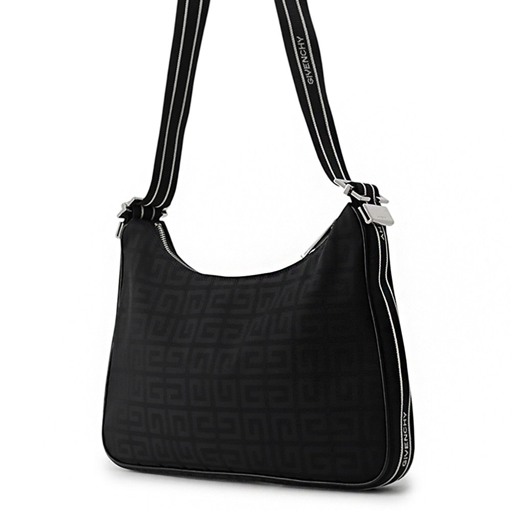 Givenchy 4G Logo Shoulder Bag Black Nylon Canvas