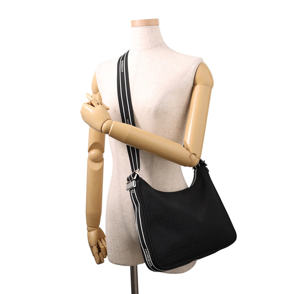 Givenchy 4G Logo Shoulder Bag Black Nylon Canvas