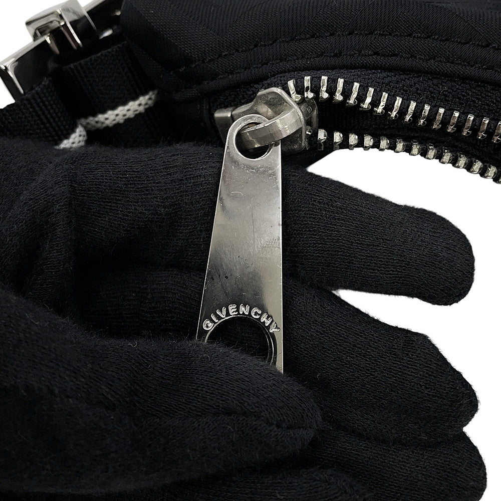 Givenchy 4G Logo Shoulder Bag Black Nylon Canvas