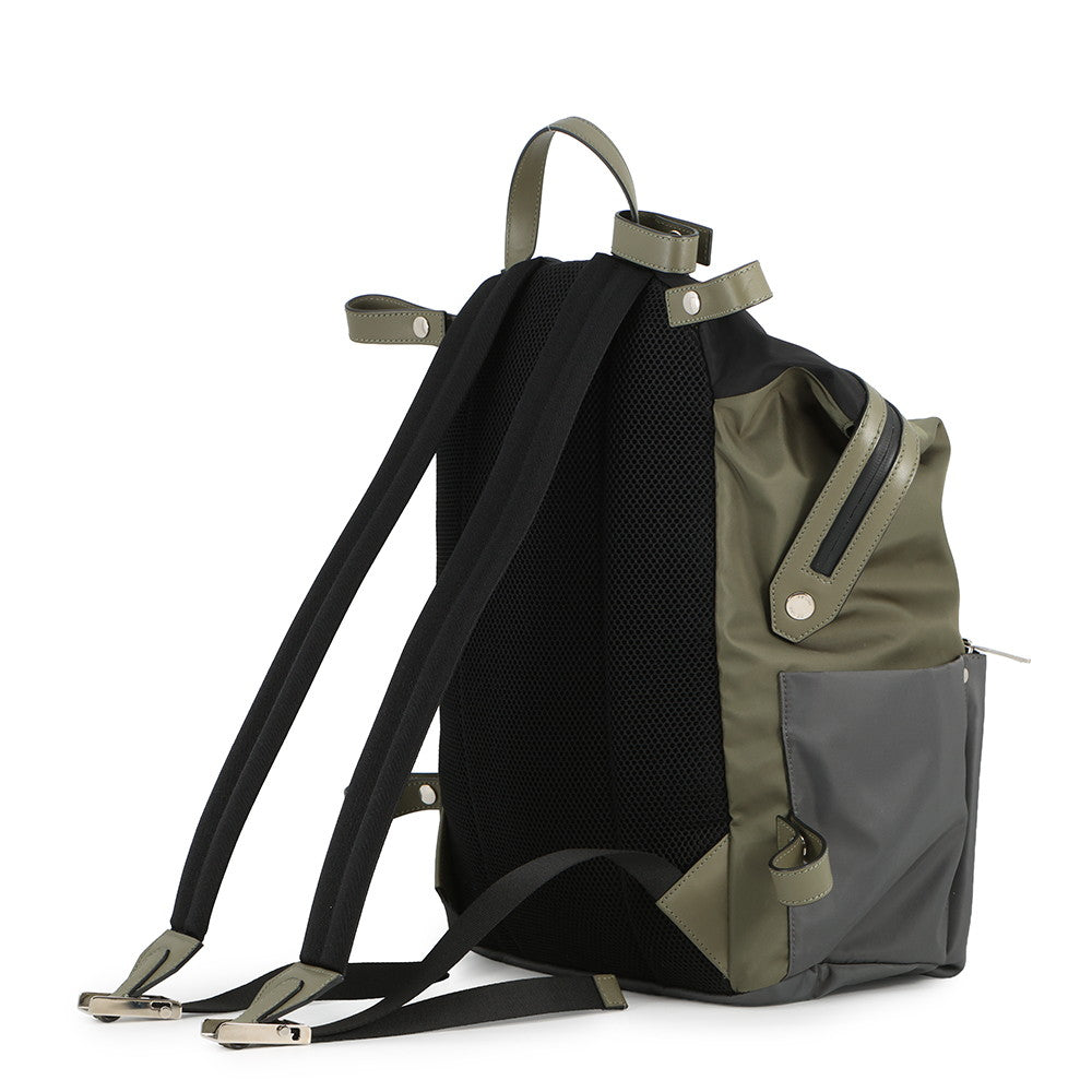 FENDI Backpack Khaki/Multicolor7VZ037 SIU Nylon Leather