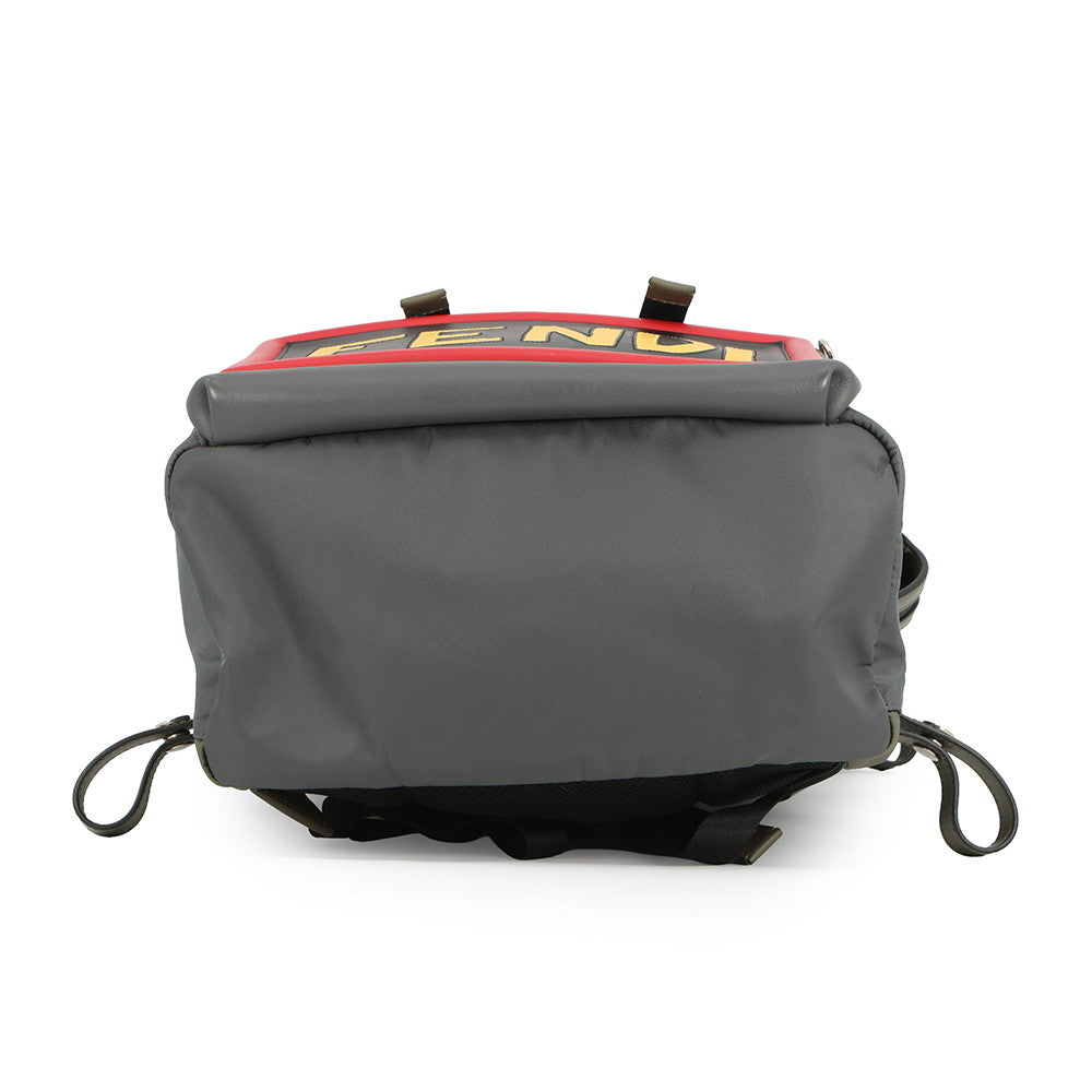 FENDI Backpack Khaki/Multicolor7VZ037 SIU Nylon Leather