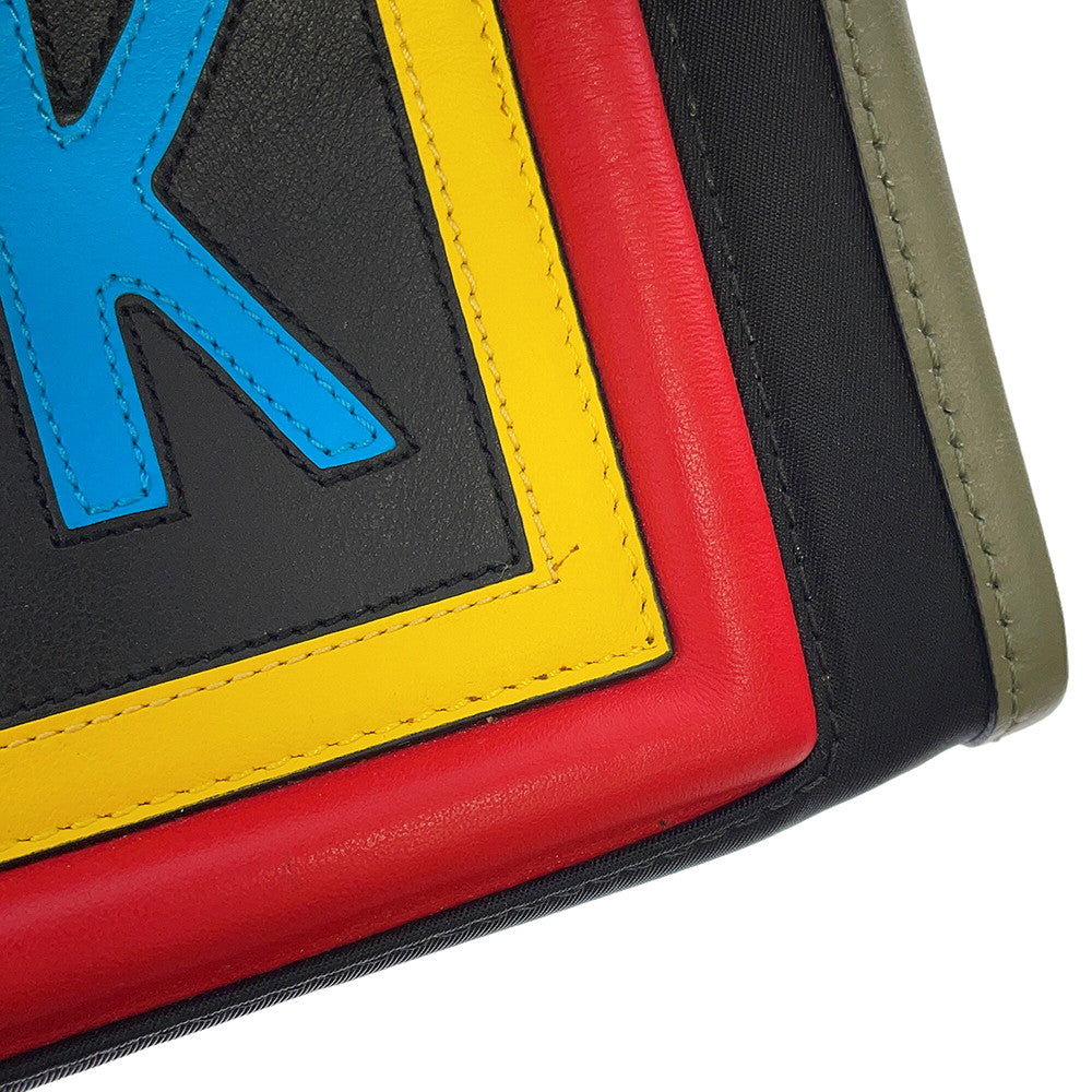 FENDI Backpack Khaki/Multicolor7VZ037 SIU Nylon Leather