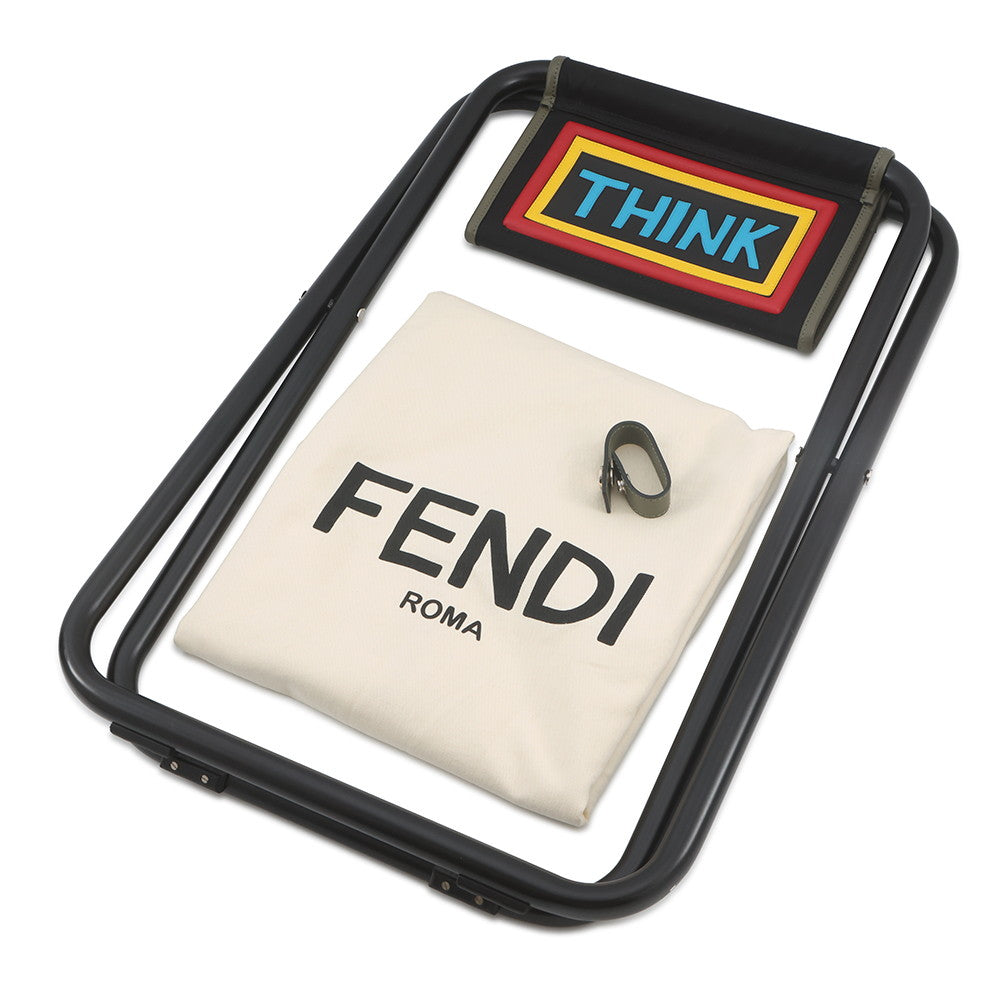 FENDI Backpack Khaki/Multicolor7VZ037 SIU Nylon Leather