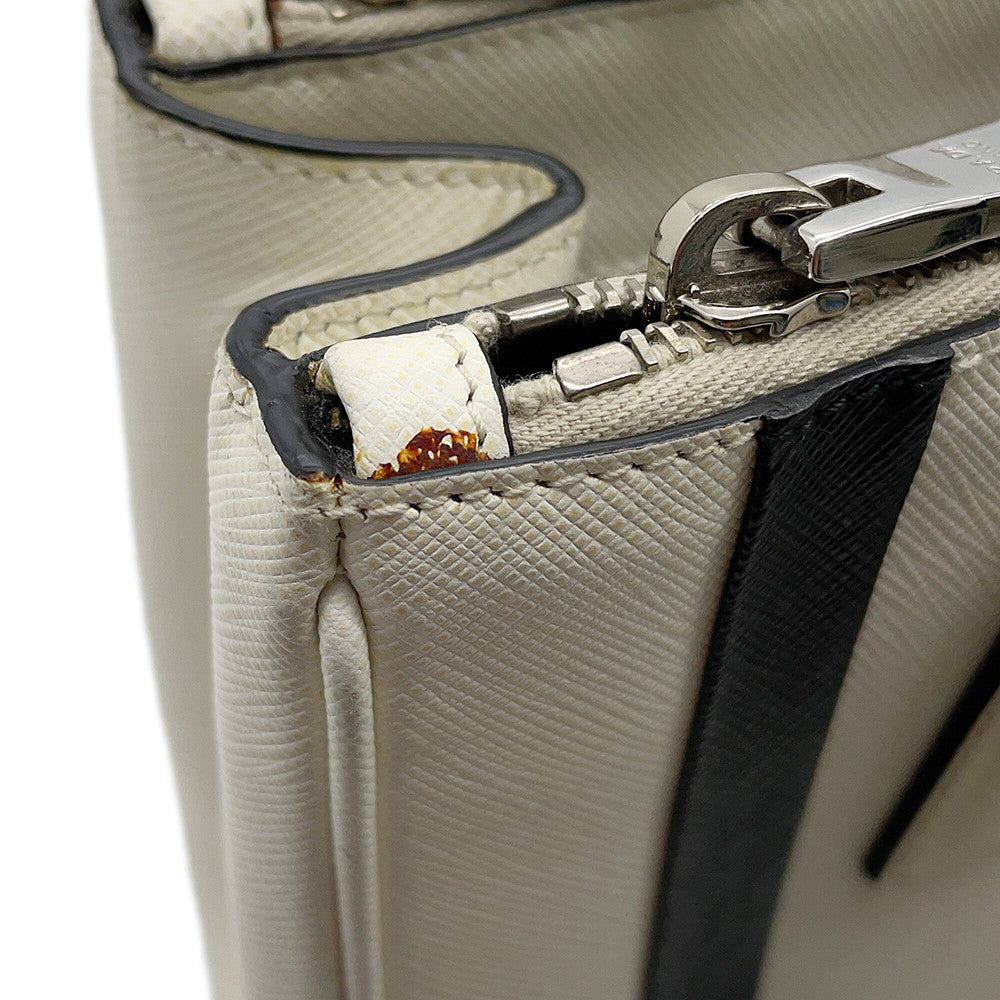 PRADA Galleria 2WAYBag White/Black1BA863 Leather