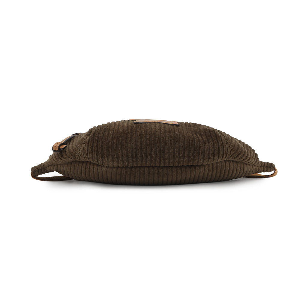 GUCCI Children's Waist Bag Khaki/Brown502095 Corduroy Leather