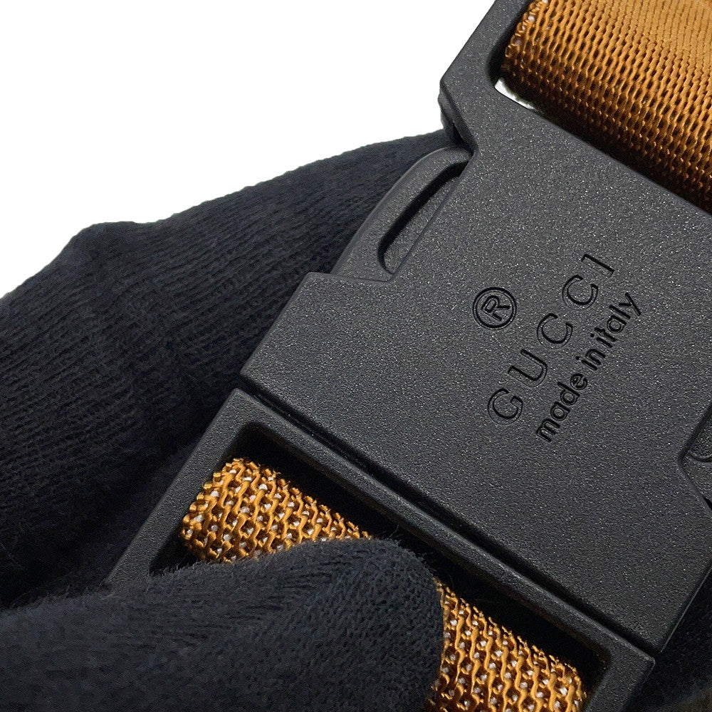 GUCCI Children's Waist Bag Khaki/Brown502095 Corduroy Leather