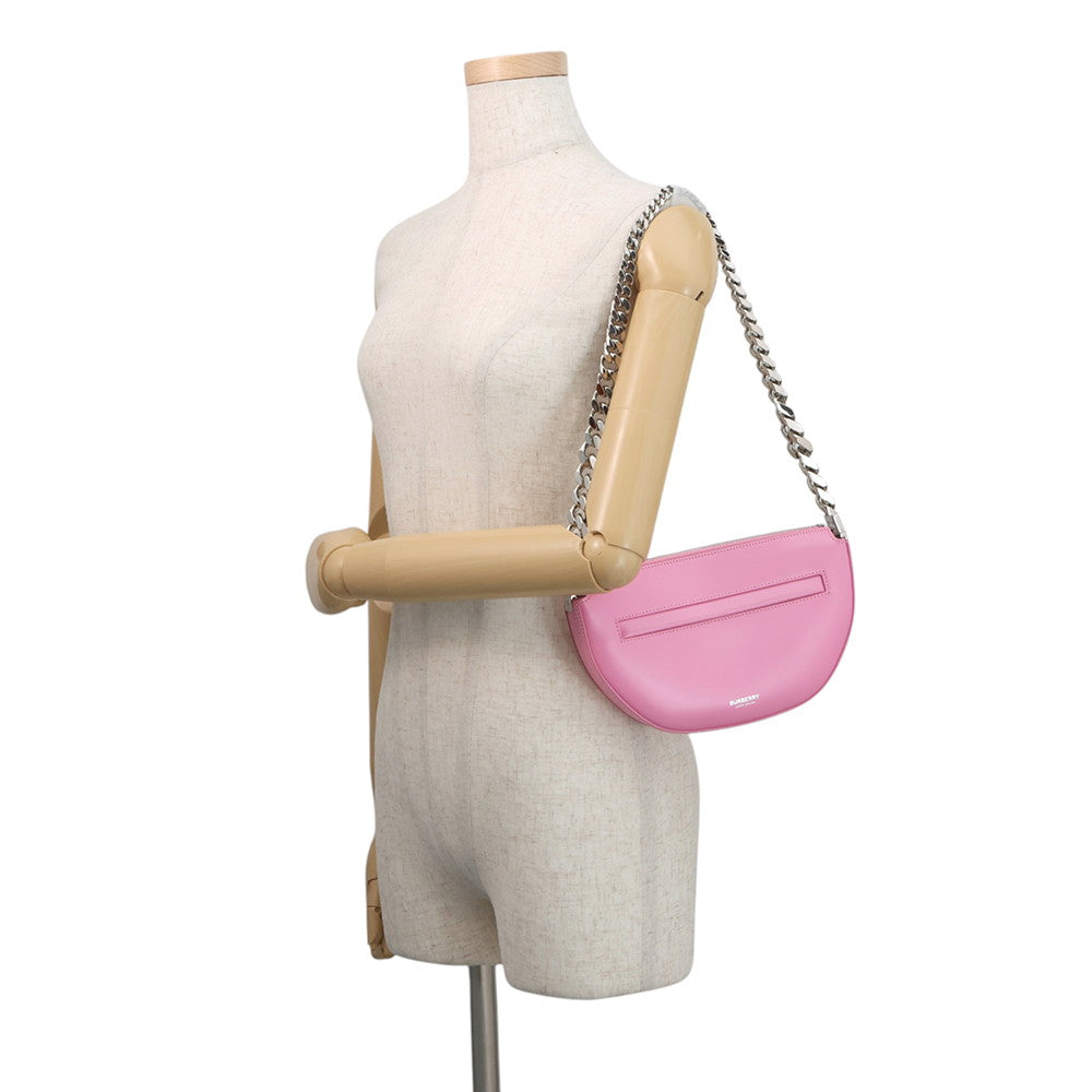 BURBERRY Olympia ChainShoulder Bag Pink80430821 Leather Size Mini