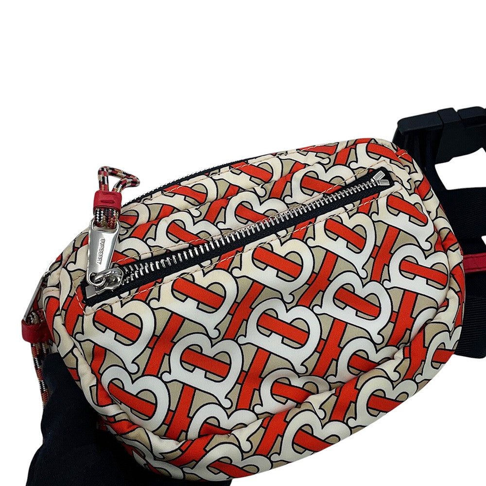 BURBERRY TB Logo Waist Bag Beige/Ivory/Orange8014471 Nylon