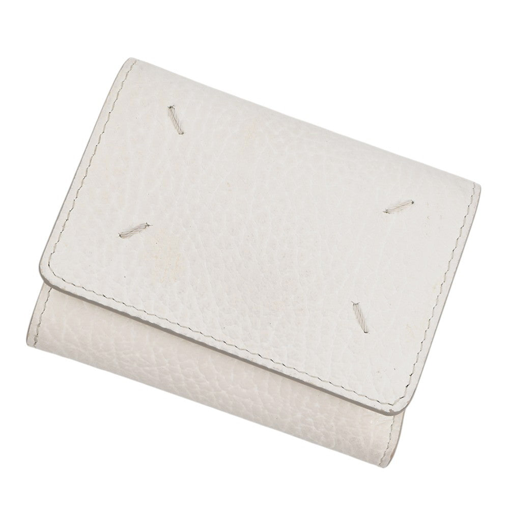 Maison Margiela Maison Margiela 4-Stitch Tri-fold Wallet WhiteSA3UI0010P4455T1003 Leather