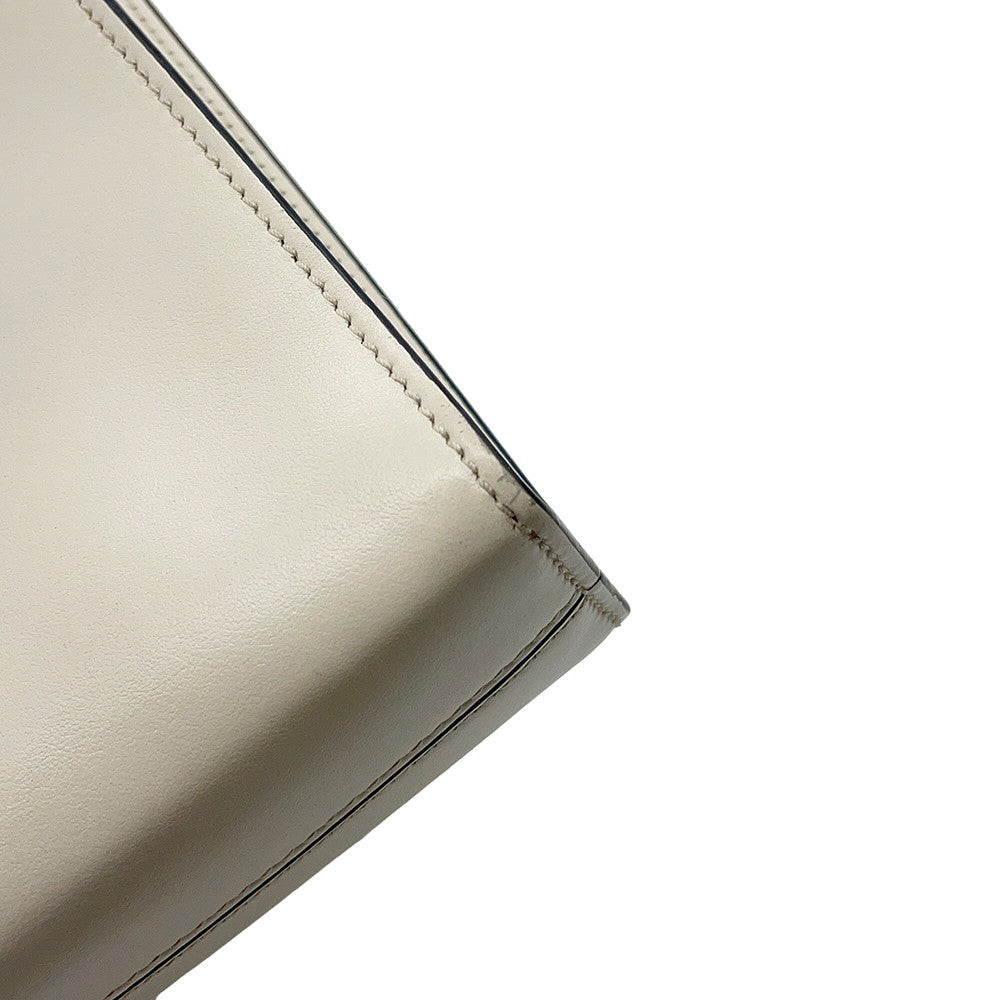 PRADA Triangle Mini 2WAY Bag White1BA333 Leather