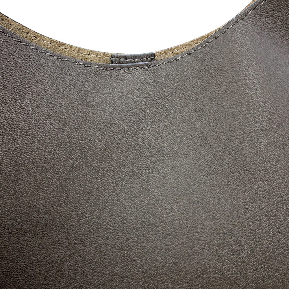 JIMMY CHOO STEVIE NAP One-Shoulder Bag Gray Leather