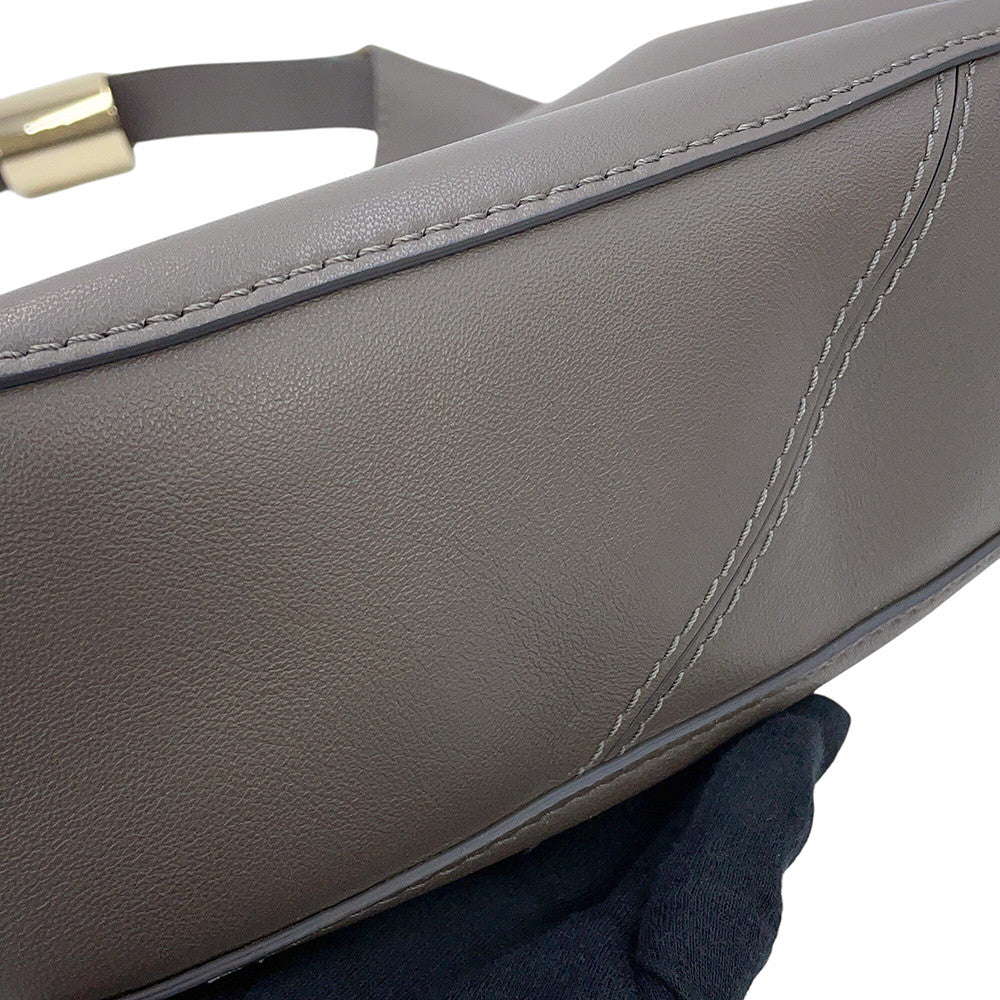 JIMMY CHOO STEVIE NAP One-Shoulder Bag Gray Leather