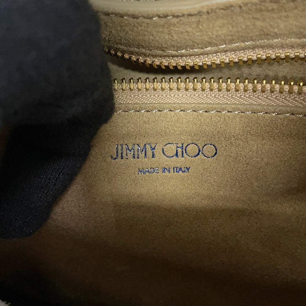 JIMMY CHOO STEVIE NAP One-Shoulder Bag Gray Leather