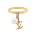 LOUIS VUITTON Ring・LV Iconic Louisa Size L/Approximately No. 15M1448L Gold Plated Faux Pearl