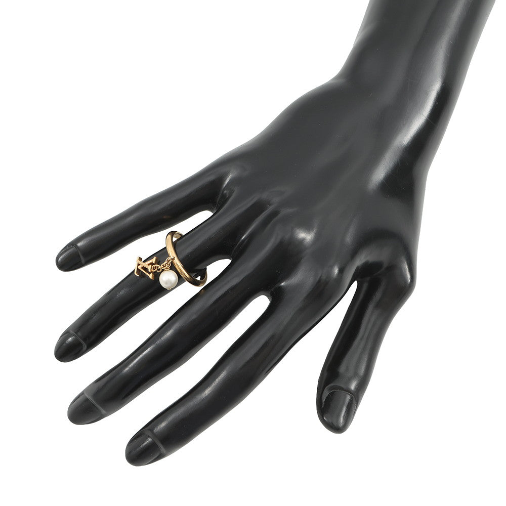 LOUIS VUITTON Ring・LV Iconic Louisa Size L/Approximately No. 15M1448L Gold Plated Faux Pearl