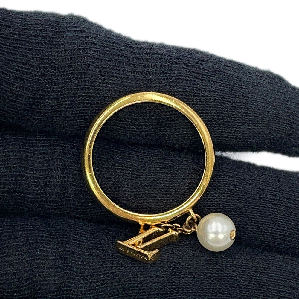 LOUIS VUITTON Ring・LV Iconic Louisa Size L/Approximately No. 15M1448L Gold Plated Faux Pearl