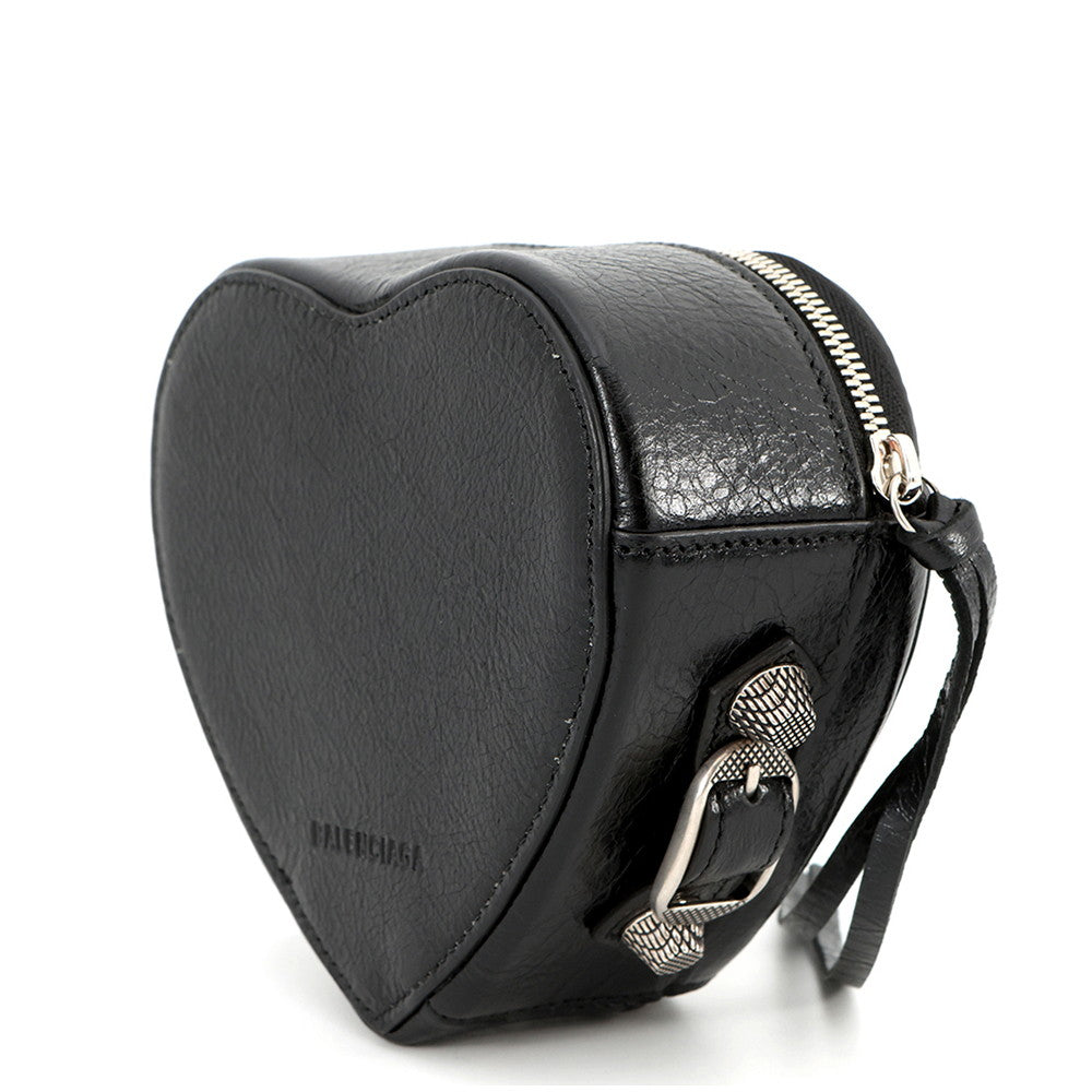 BALENCIAGA Lucagol Heart Pouch Black7716741VG9Y1000 Leather