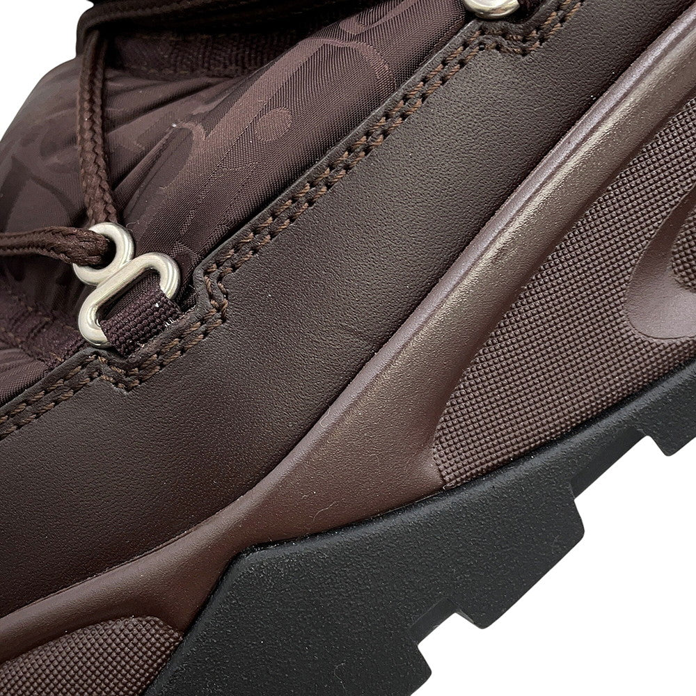 Dior Oblique Mirage Snow Boots Peter Doig Collaboration Brown3BO267ZLP Nylon Leather Size 41